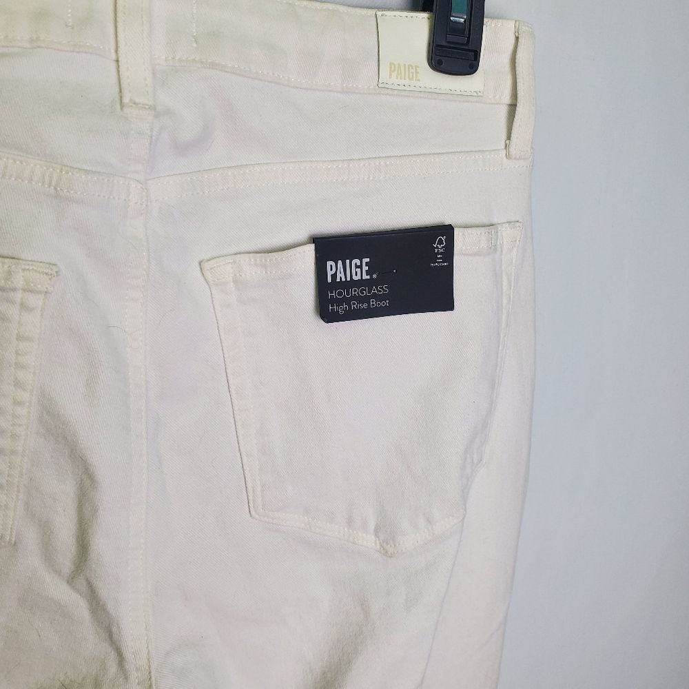 Paige White Hourglass High Rise Boot Jeans Size 29 - Picture 9 of 9